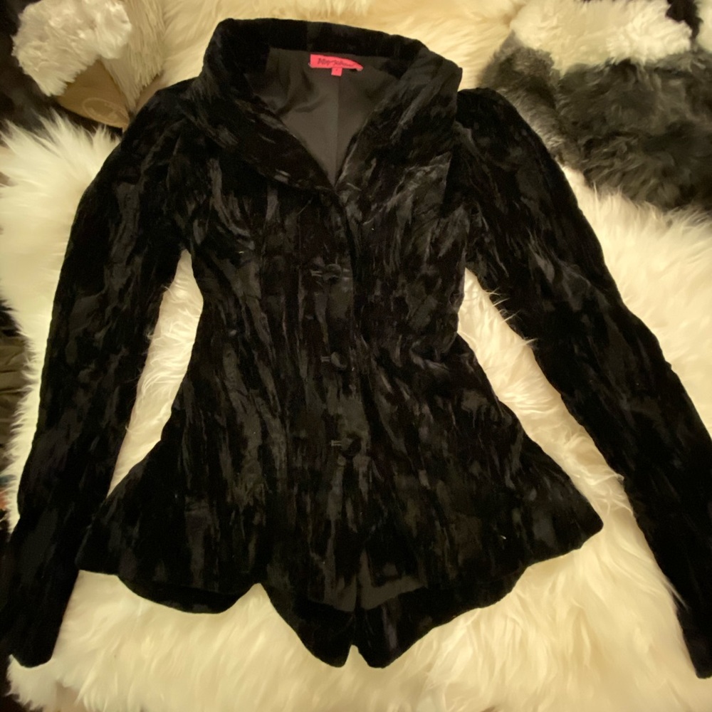 Betsey Johnson Velvet Corset Steampunk blazer, 4